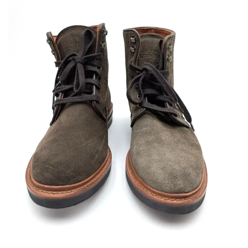 Allen Edmonds Dain Lace-Up Combat Boots Round Toe Men's Khaki Size US9D EU42